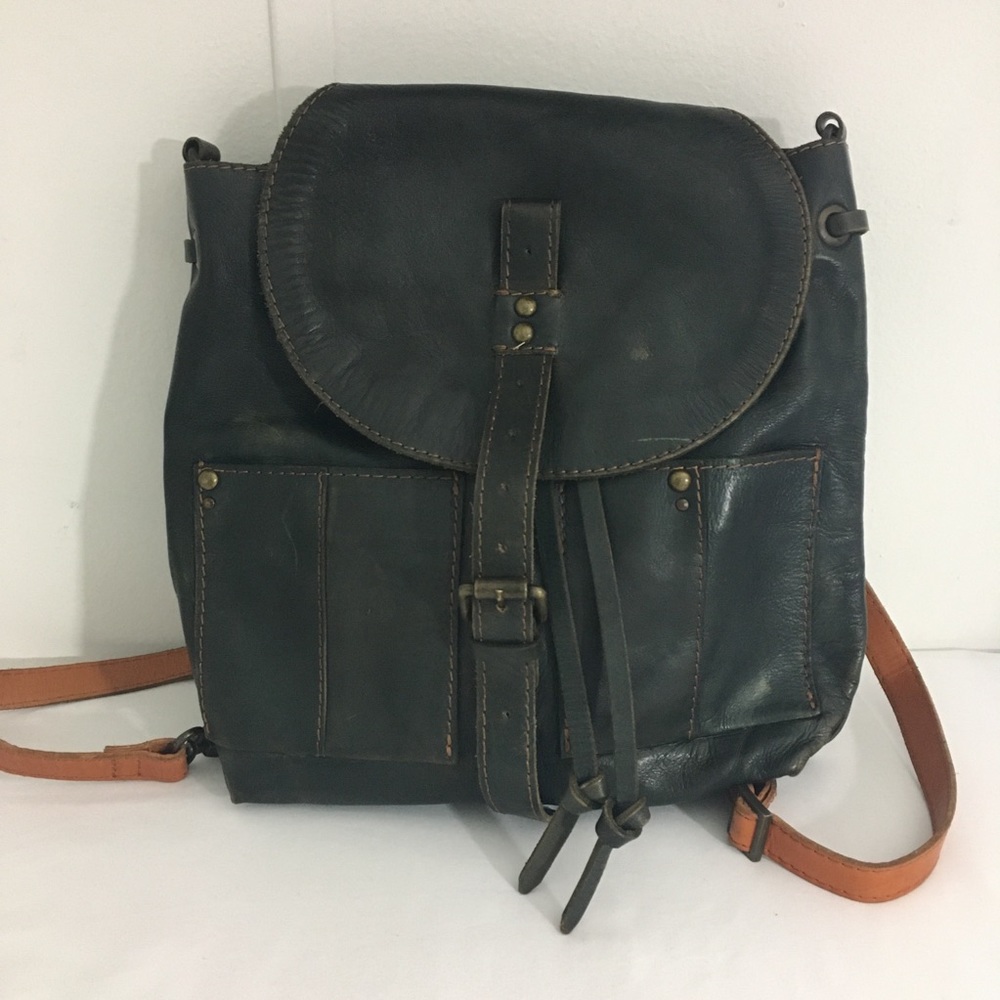 Anthropologie distressed convertible leather backpack